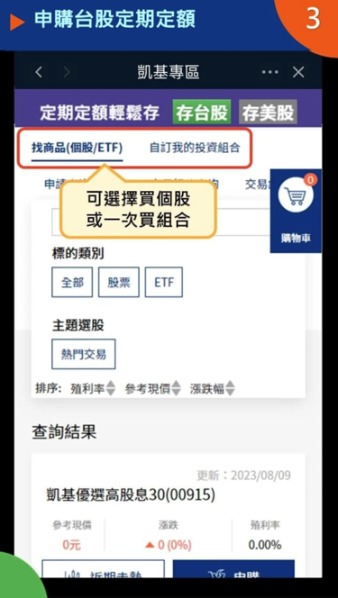 步驟③選擇標的